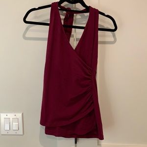Susana Monaco Maroon Halter Tank
